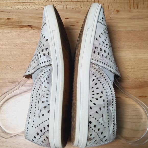 Earth Tangelo Flower Multi Laser Cut Slip-On Leather Sneakers Size 7.5 - Picture 8 of 12